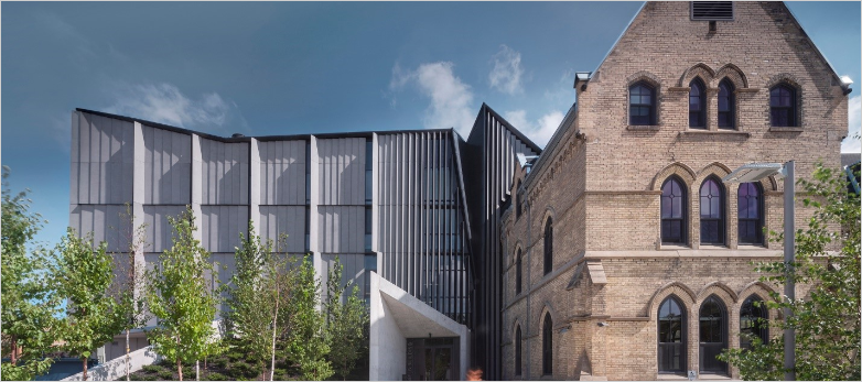 Image of Construction of Daniels Faculty of Architecture at U of T for which JTE provides Construction Claims Consulting Services for project subcontractor's legal counsel.