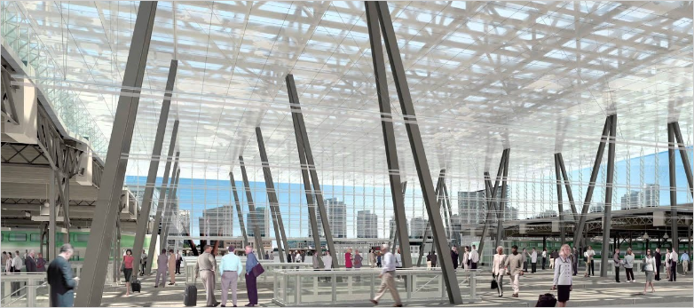 Union Station interior, architectural rendering